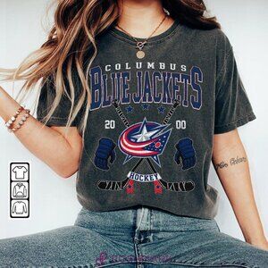 Columbus Blue Jackets Vintage 90s Sweatshirt, Ice Hockey Shirt, NHL Hockey 2010